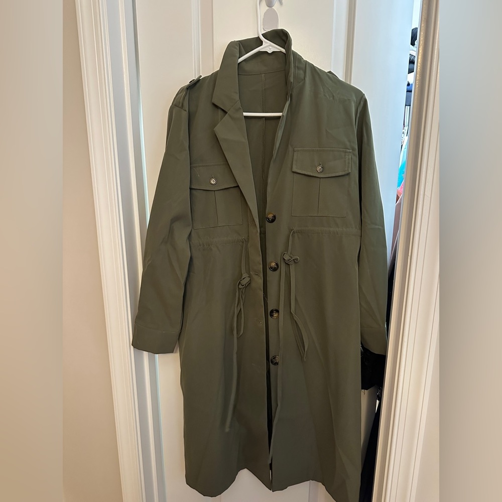 Army Green trench coat